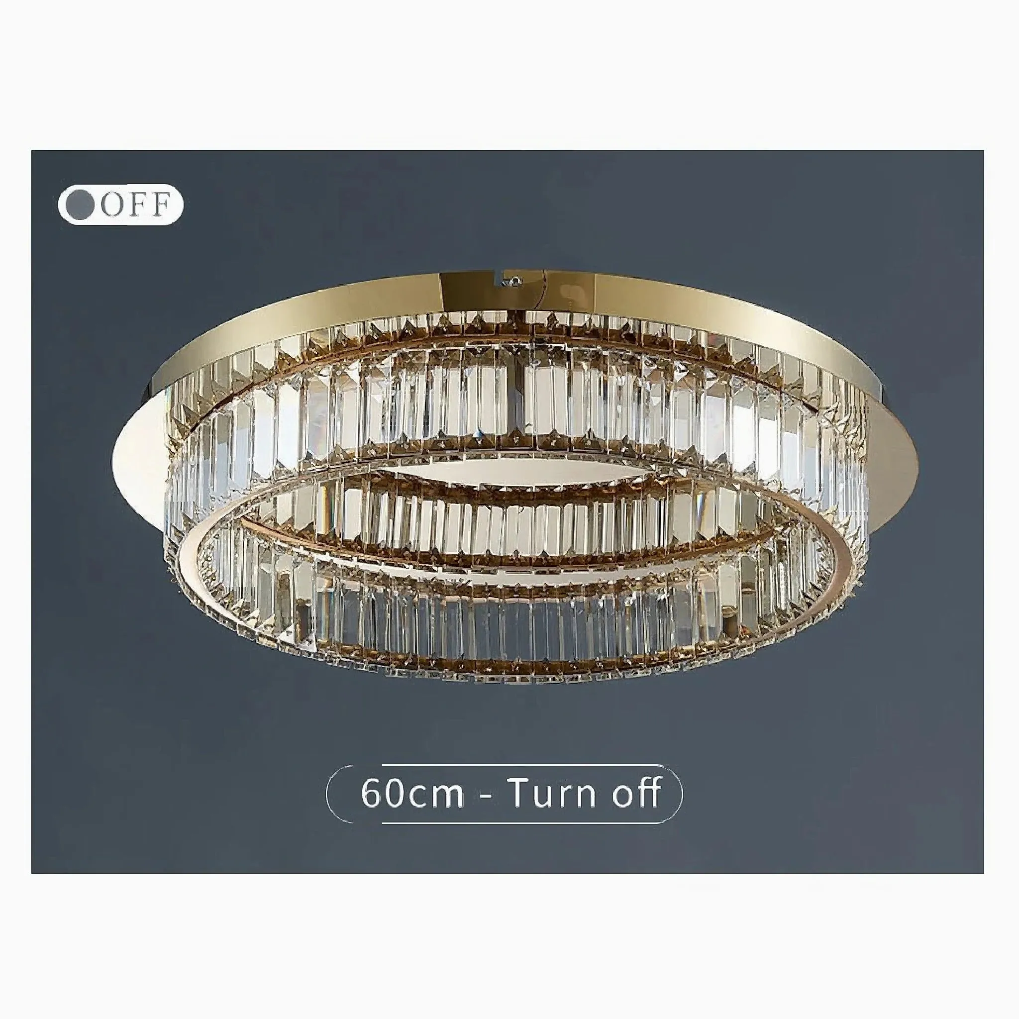 Adrara | Stunning Gold Led Crystal Ceiling Chandelier