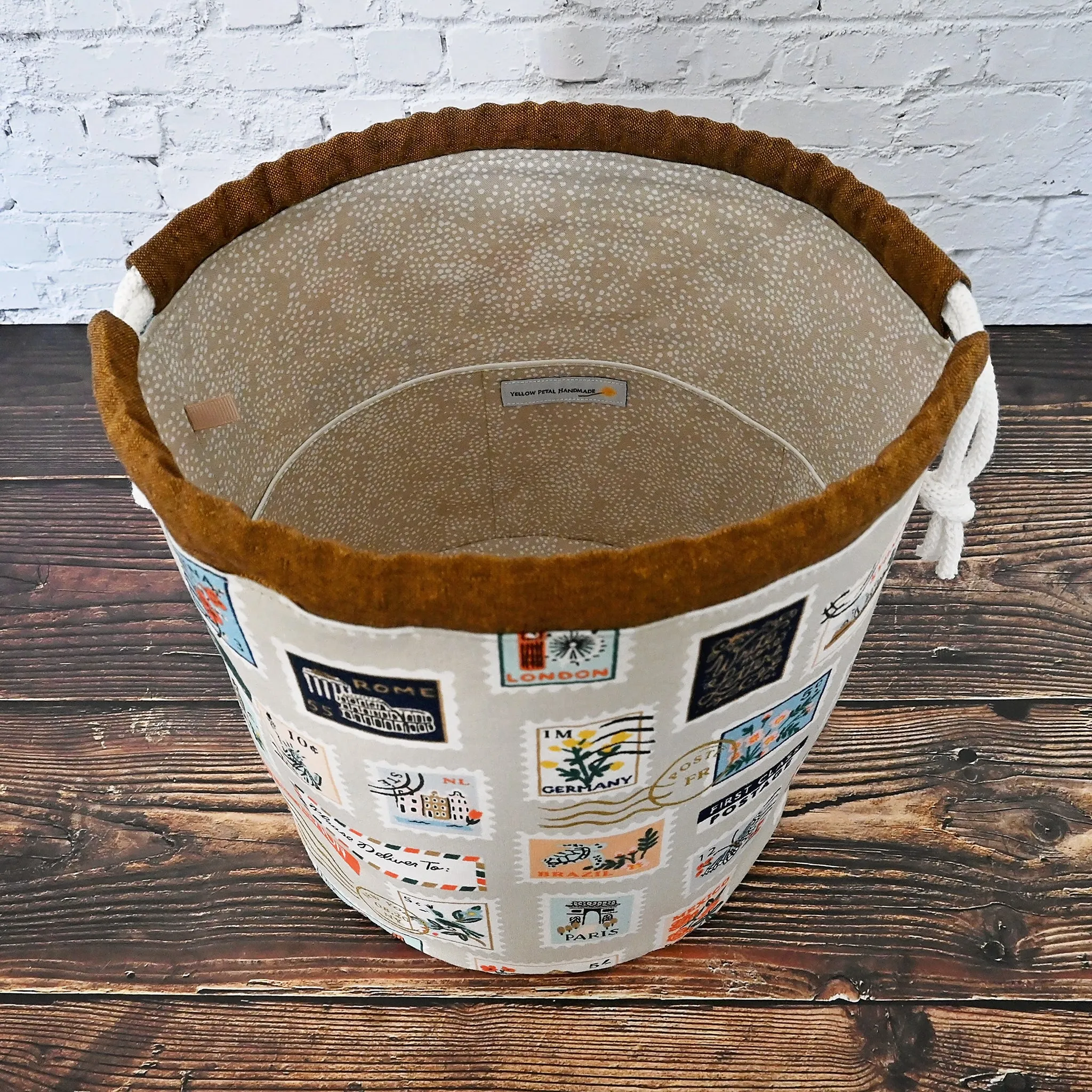 Bon Voyage Canvas Bucket Bag