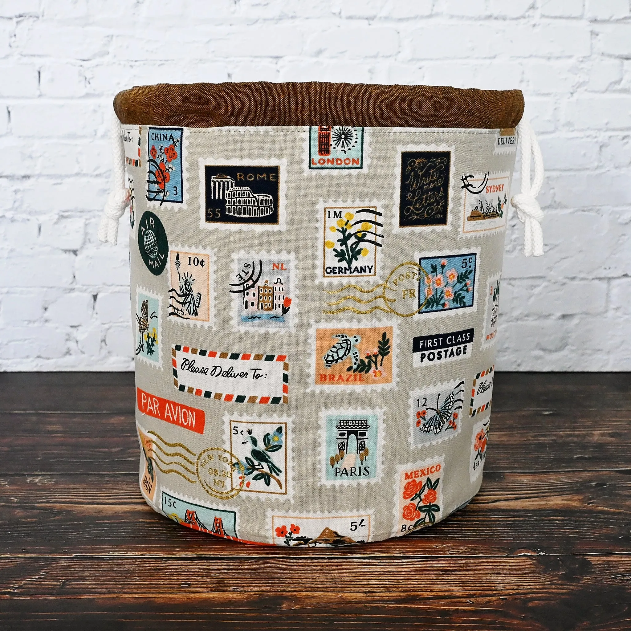 Bon Voyage Canvas Bucket Bag