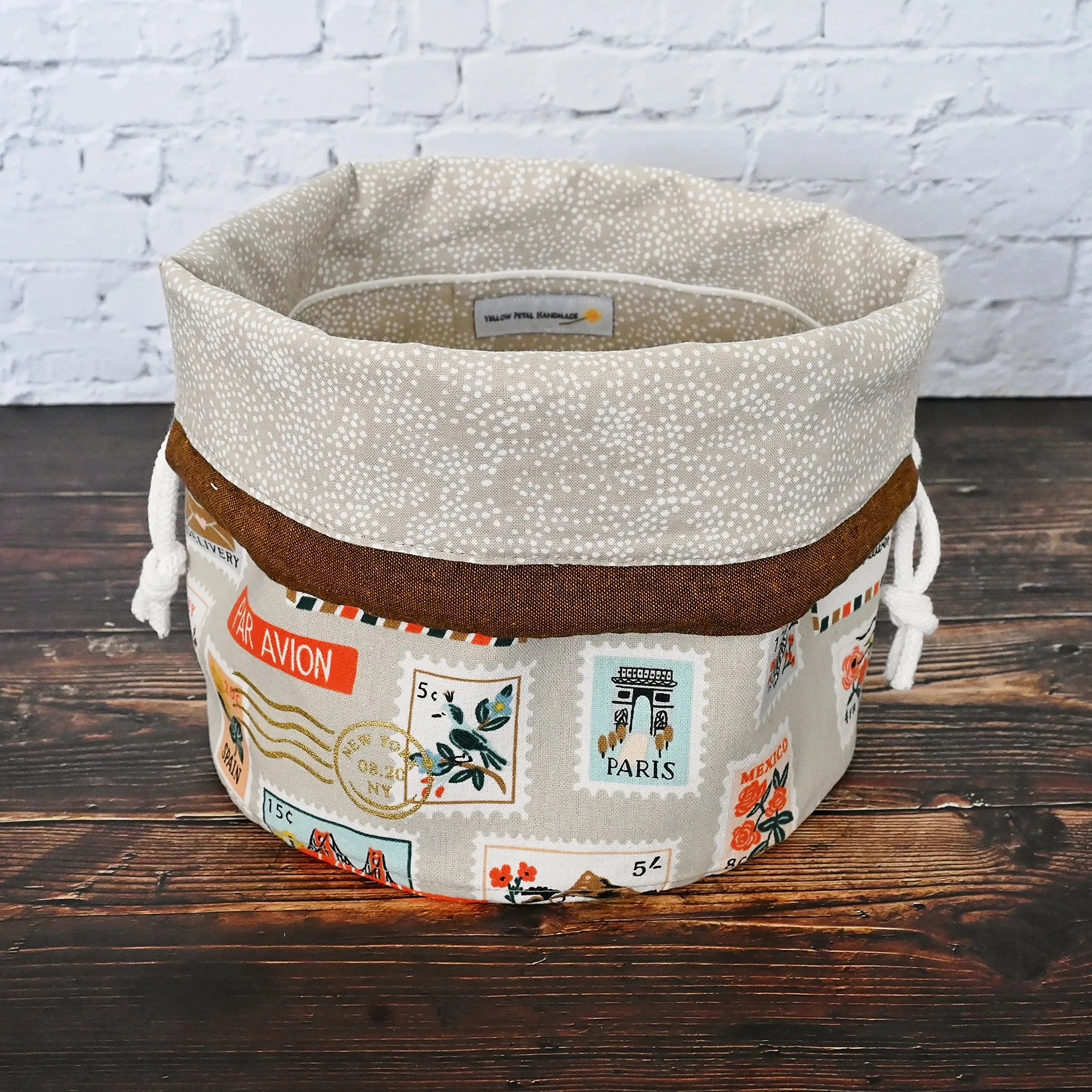 Bon Voyage Canvas Bucket Bag