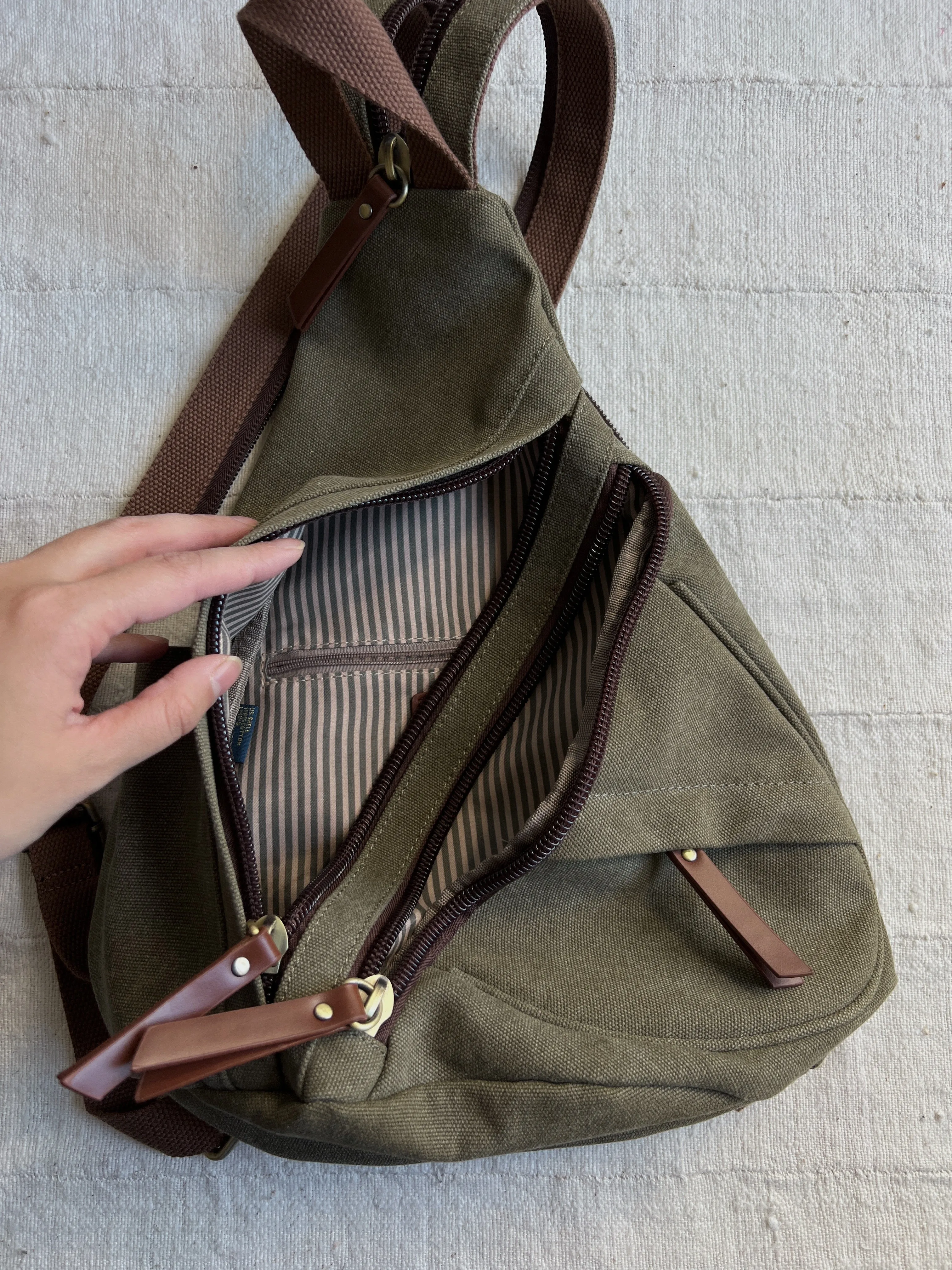 Canvas Convertible Sling/Backpack