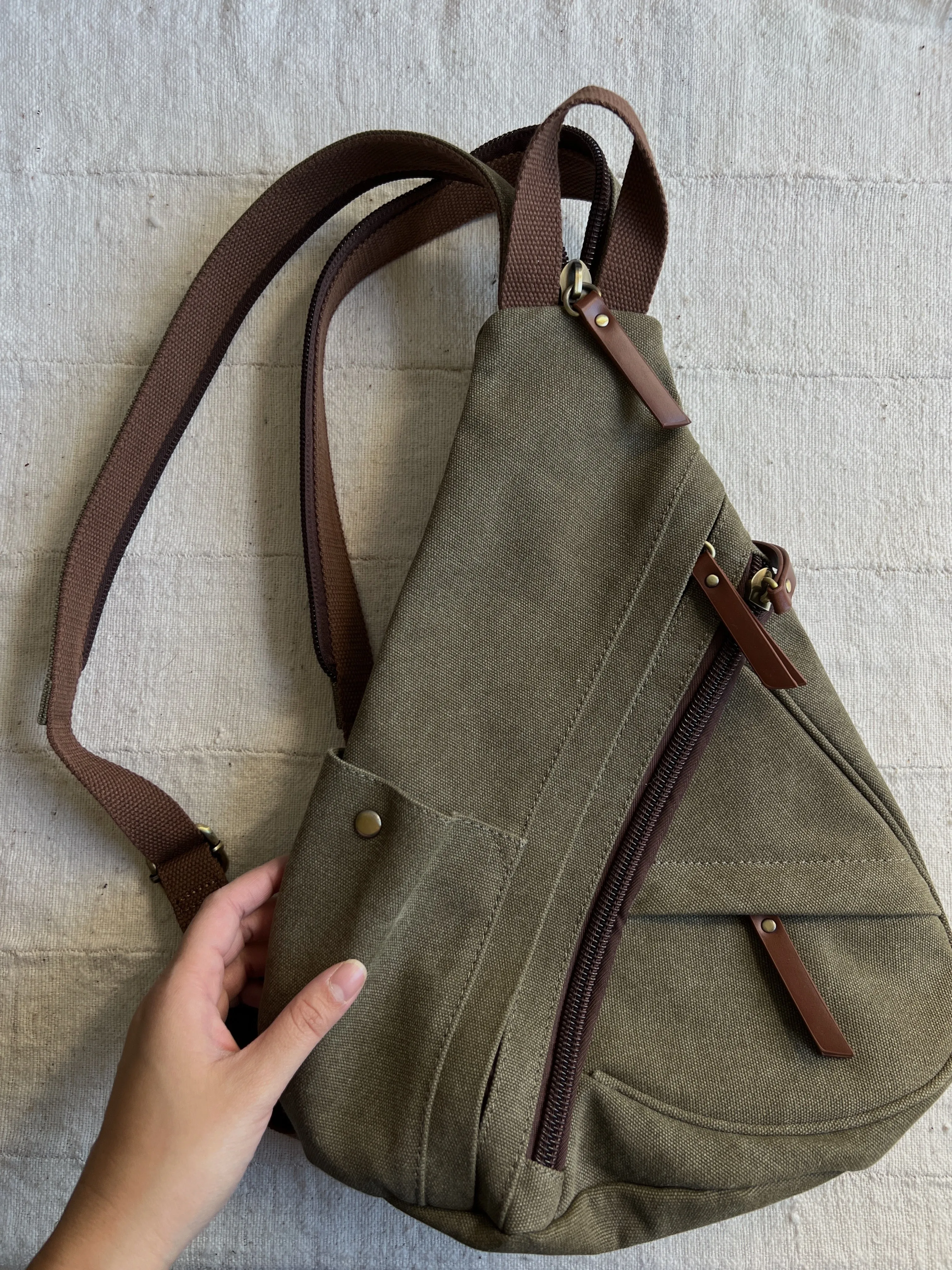 Canvas Convertible Sling/Backpack