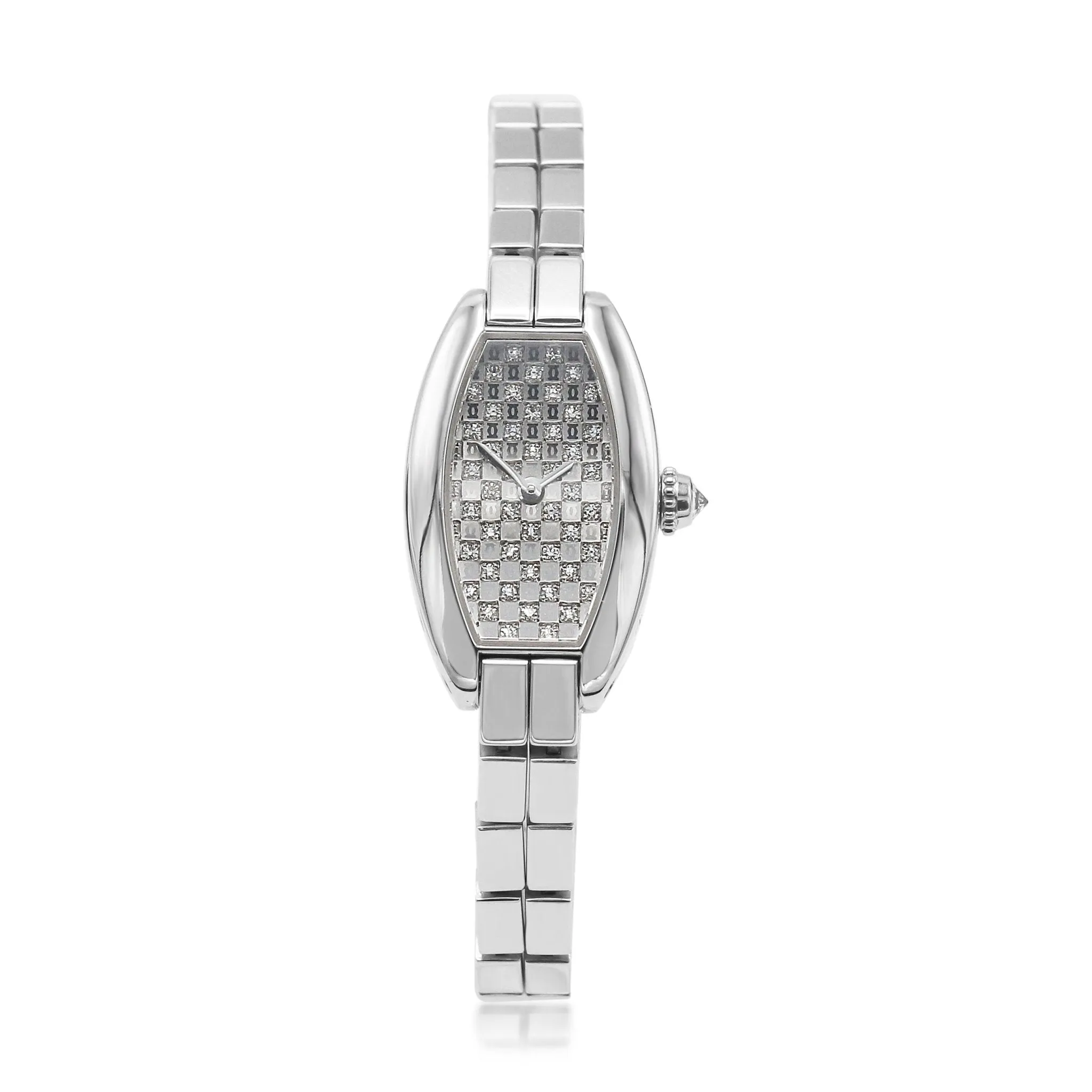Cartier Tonneau 18ct Mini Bracelet Diamond Dial Watch - Ref: 2545