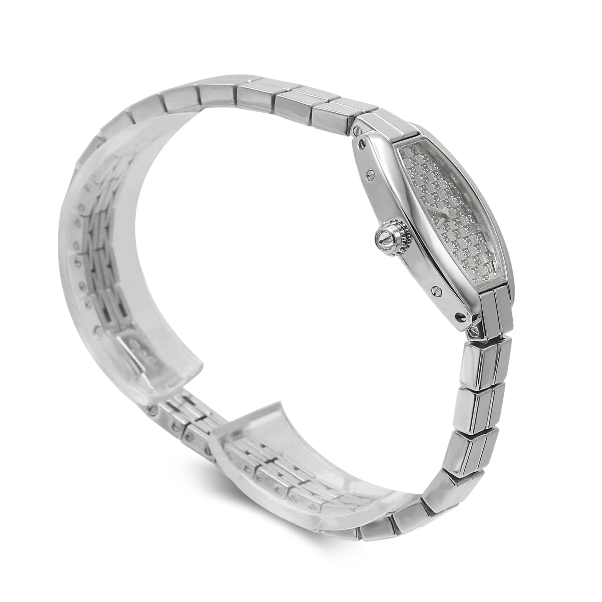 Cartier Tonneau 18ct Mini Bracelet Diamond Dial Watch - Ref: 2545