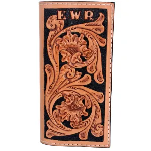 CB30 - Hand-Tooled Checkbook Wallet