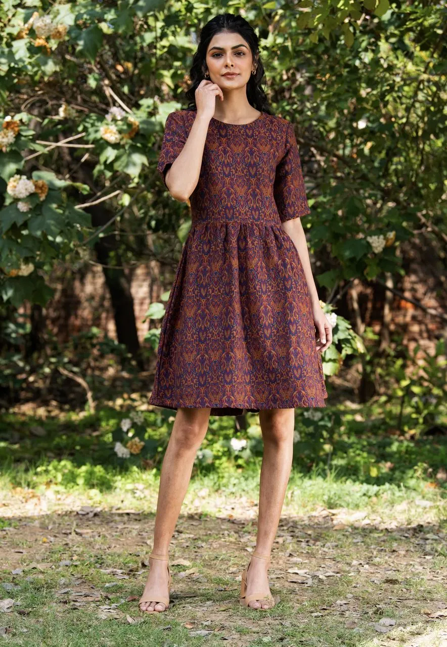 Chiyo Handwoven Cotton Wool Dress
