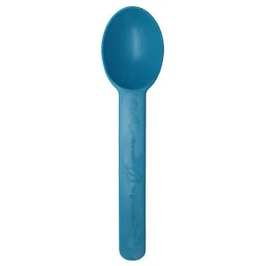 Eco-Friendly Heavy Weight Bio-Based Spoons - Teal Blue - 1,000 ct
