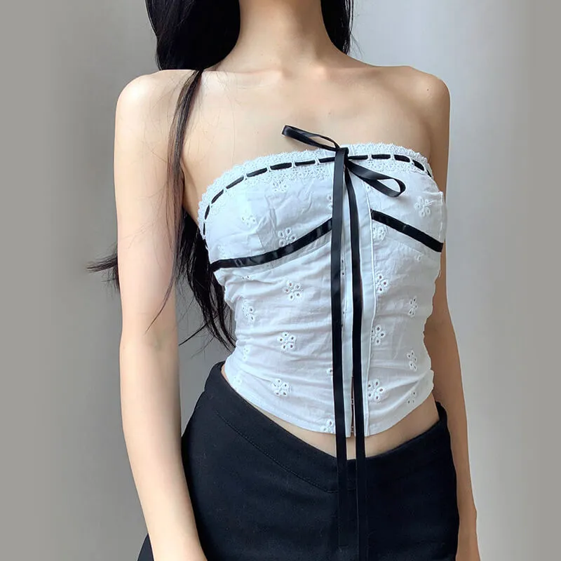 Elegant jacquard corset