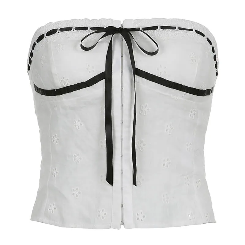 Elegant jacquard corset