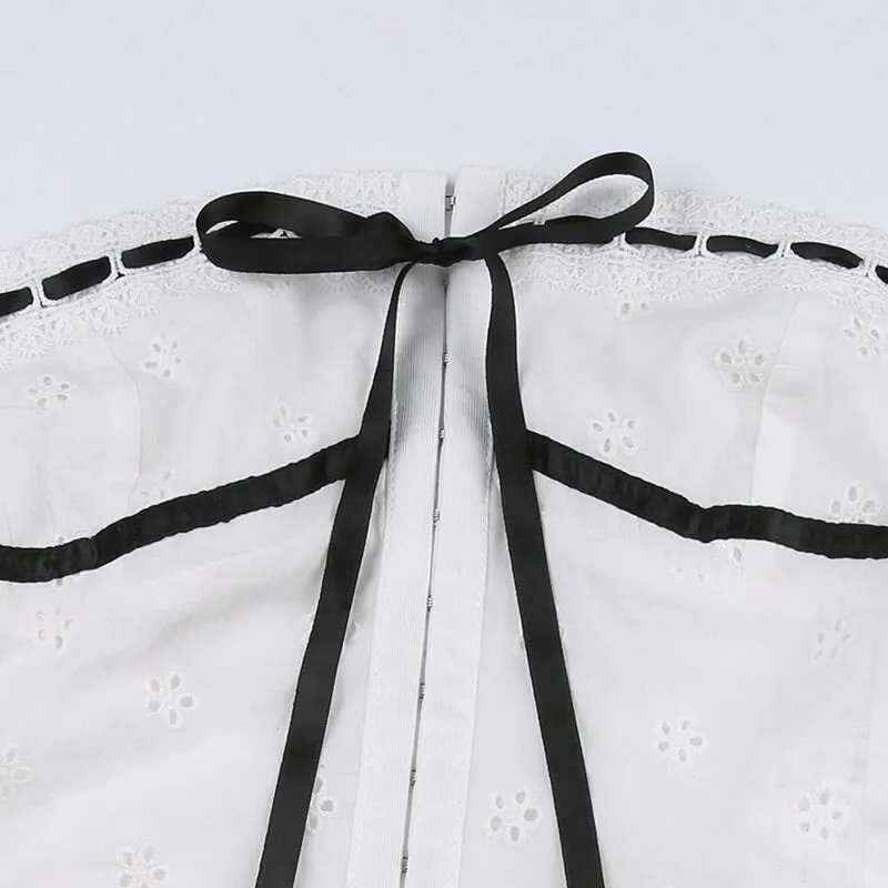 Elegant jacquard corset