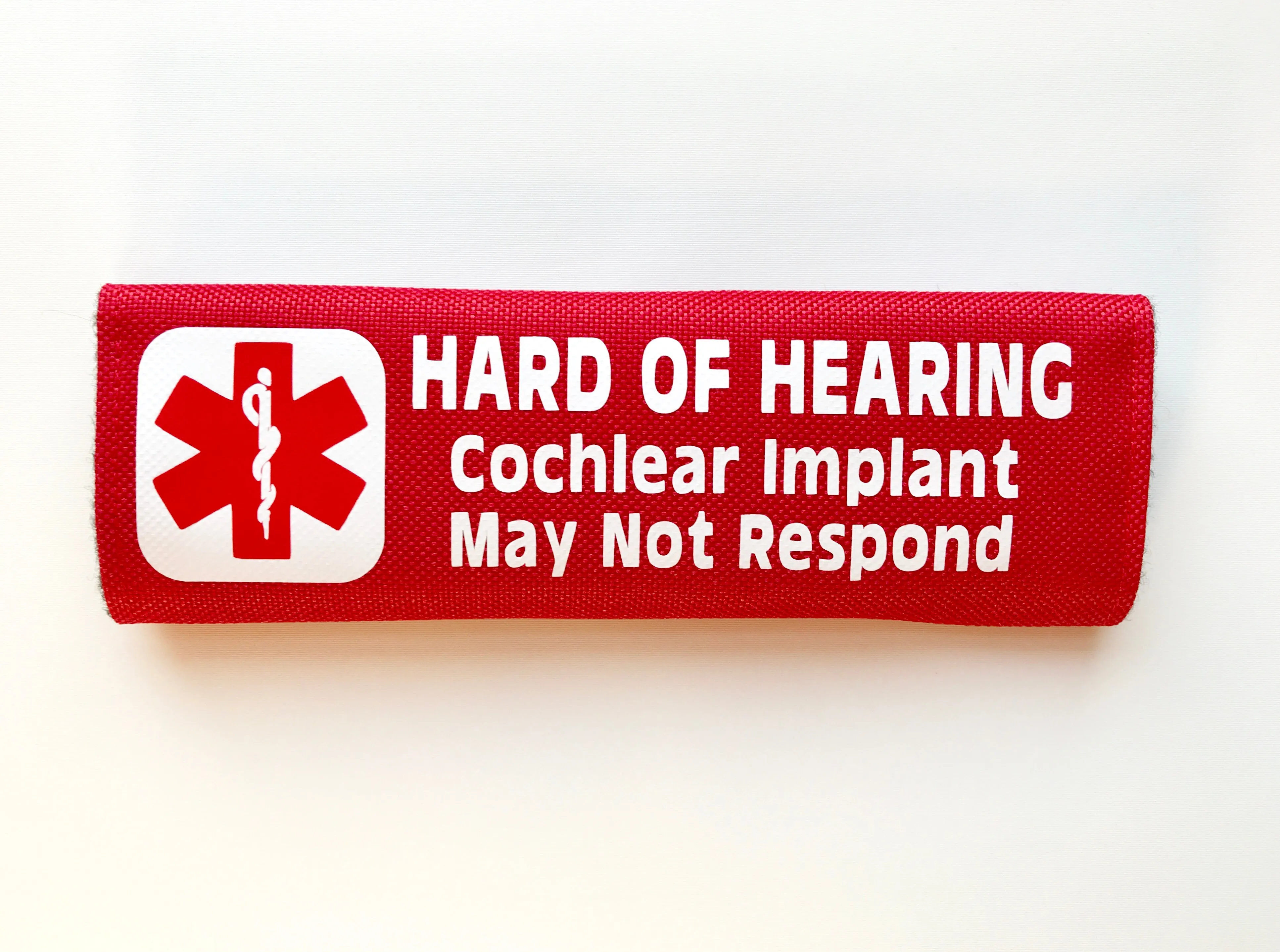 Hard of Hearing Backpack Seat/Harness Medical Alert Seatbelt Cover