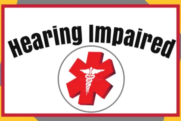 Hearing Impaired Stick 'N Go Medical Alert Stickers Reusable Any Diagnosis Waterproof Pack of 18