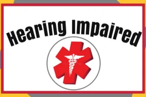 Hearing Impaired Stick 'N Go Medical Alert Stickers Reusable Any Diagnosis Waterproof Pack of 18