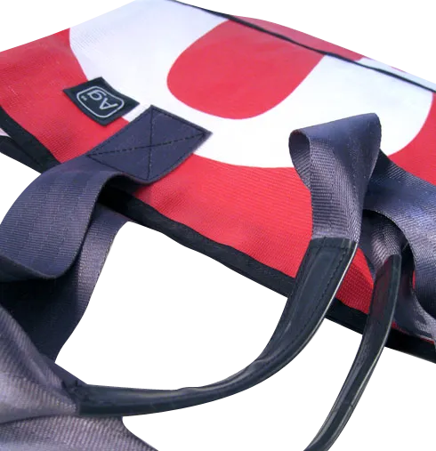 Large Recycled Billboard Tote Bag,  Made in the USA - Saves Landfill Space!