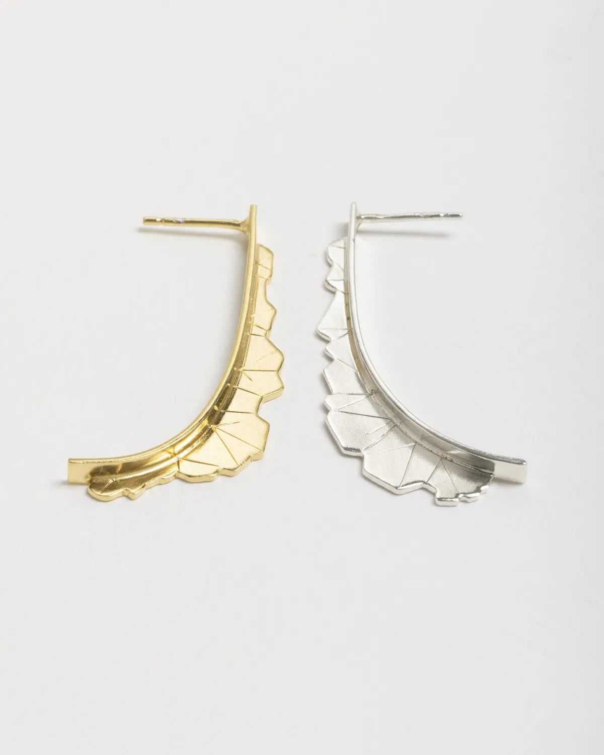 Lunar Quakes Gold Earrings