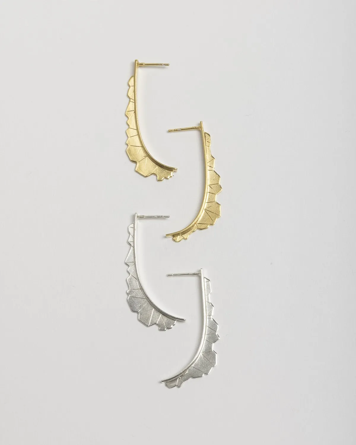 Lunar Quakes Gold Earrings