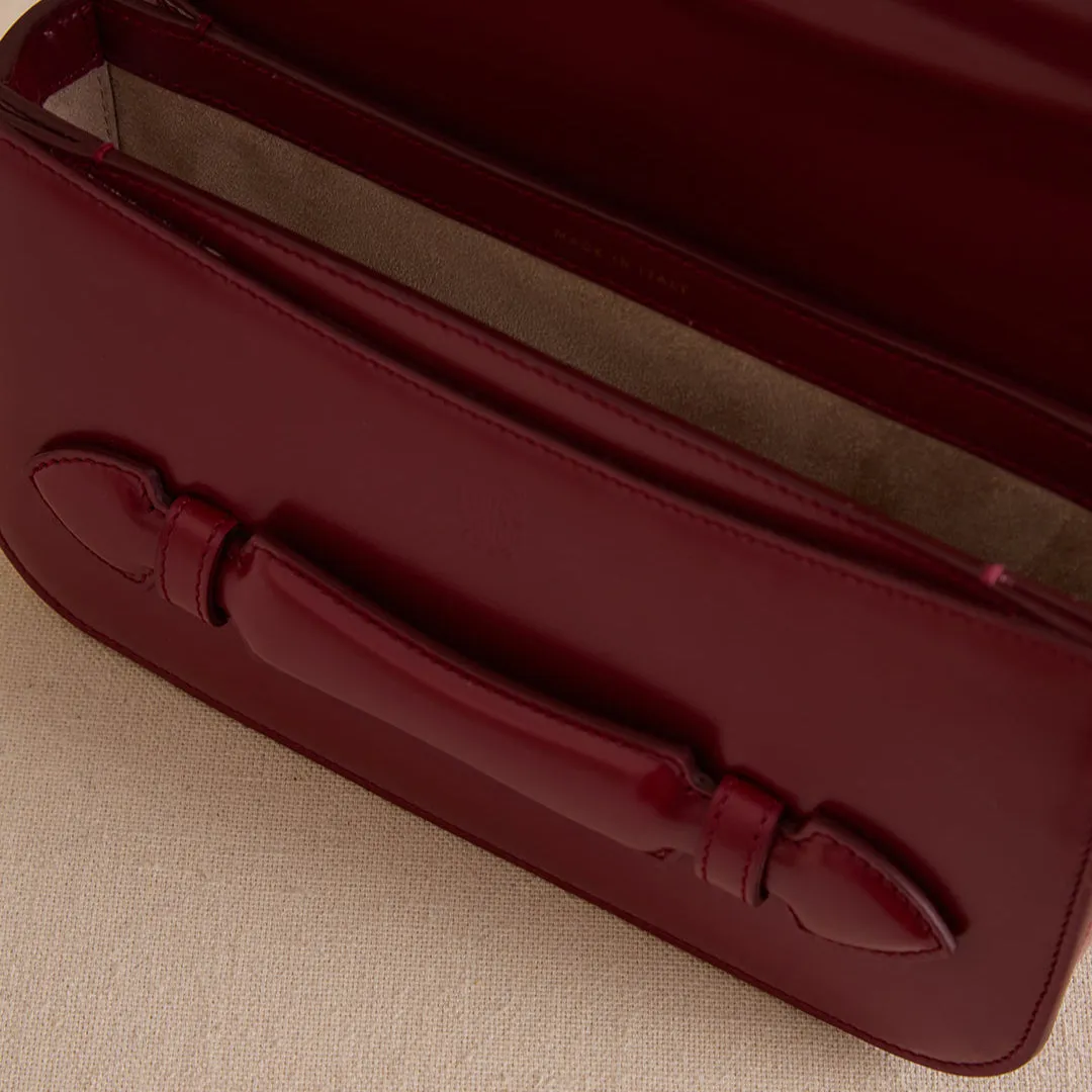 Romy Clutch in Oxblood