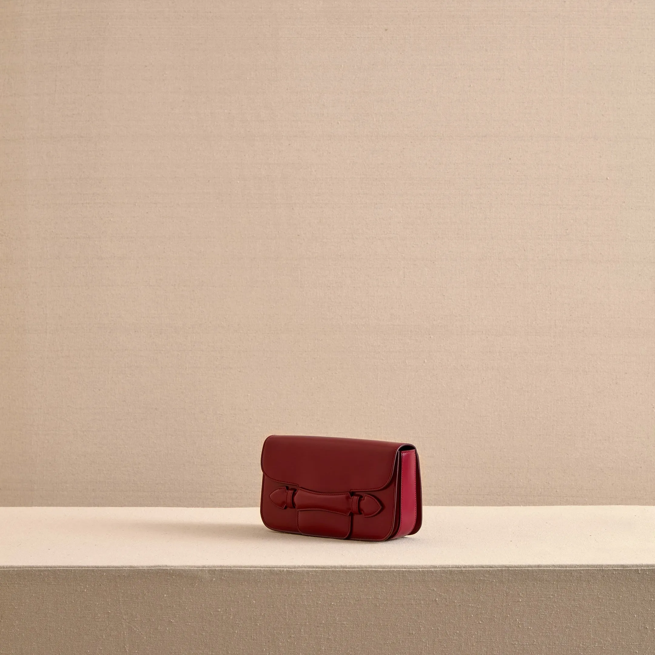Romy Clutch in Oxblood