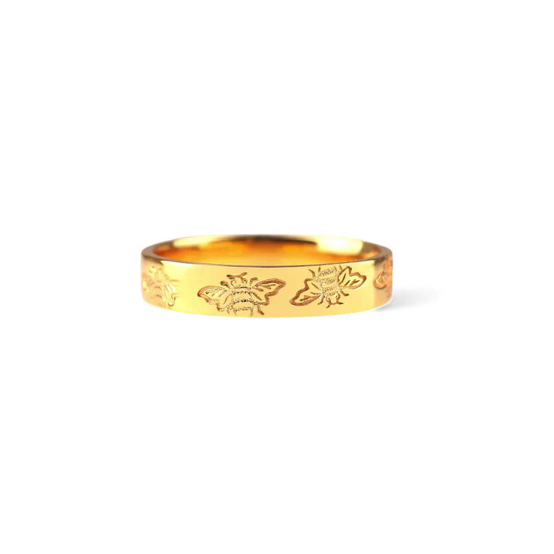 Stamped Honey Bee Band