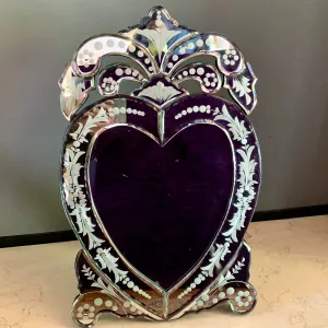 Stunning Venetian Heart Table Mirror