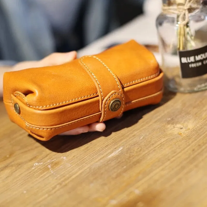 YAAGLE Vintage Genuine Leather ladies Travel Makeup Hanging Toiletry Bag YG6611