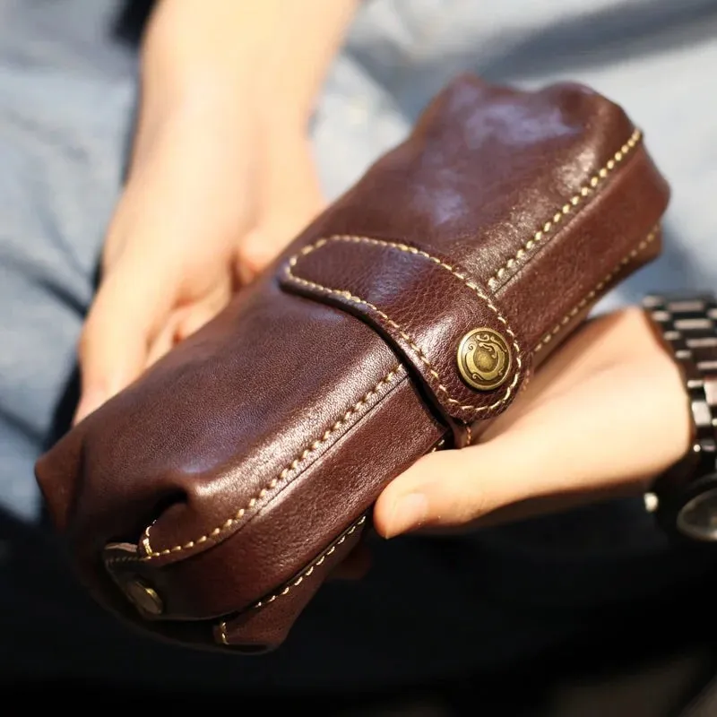 YAAGLE Vintage Genuine Leather ladies Travel Makeup Hanging Toiletry Bag YG6611