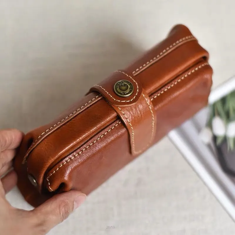 YAAGLE Vintage Genuine Leather ladies Travel Makeup Hanging Toiletry Bag YG6611