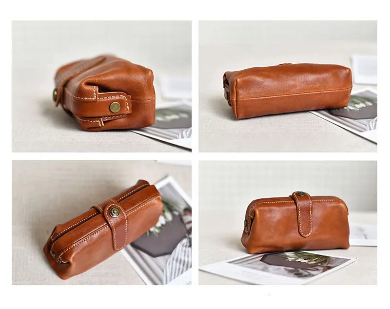 YAAGLE Vintage Genuine Leather ladies Travel Makeup Hanging Toiletry Bag YG6611
