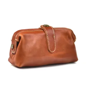 YAAGLE Vintage Genuine Leather ladies Travel Makeup Hanging Toiletry Bag YG6611
