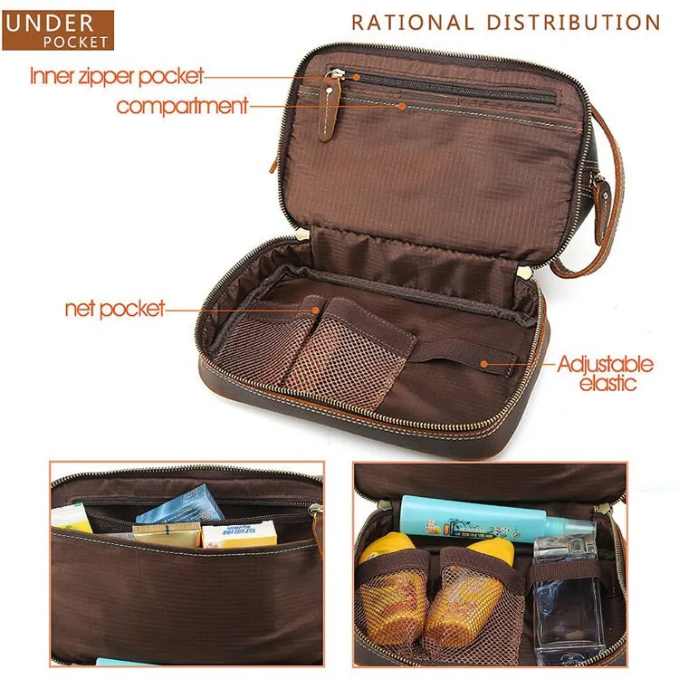 YAAGLE Vintage Mens Travel Makeup Hanging Toiletry Bag YG6633