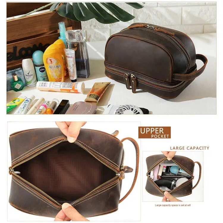 YAAGLE Vintage Mens Travel Makeup Hanging Toiletry Bag YG6633